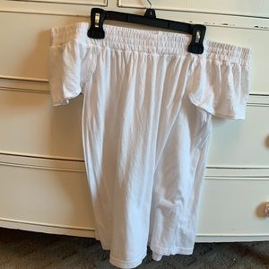 Off the shoulder white blouse